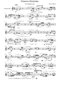 Chanson D’Automne for Clarinet solo