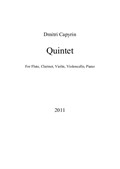 Quintet for Flute, Clarinet, Violin, Cello and Piano (score and parts)