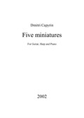 Five Miniatures for Guitar, Harp and Piano (score)